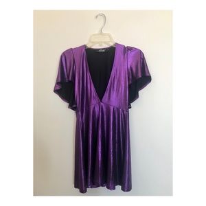 Motel Metallic Mini Dress